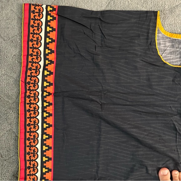 Butterfly Wing Short Kaftan Kurta Top Self Printed Cotton Size OSFM - Picture 5 of 10